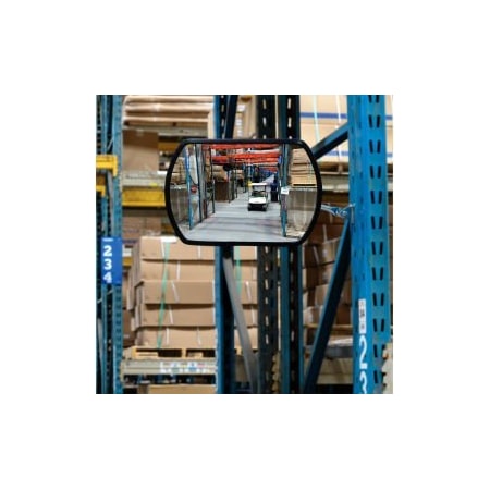 Vision Metalizers Roundtangular Acrylic Convex Mirror Indoor 12x18160 Degree Viewing Angle RMPB 12 X 18